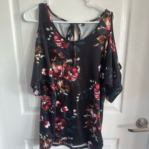 Floral Cold Shoulder Top
